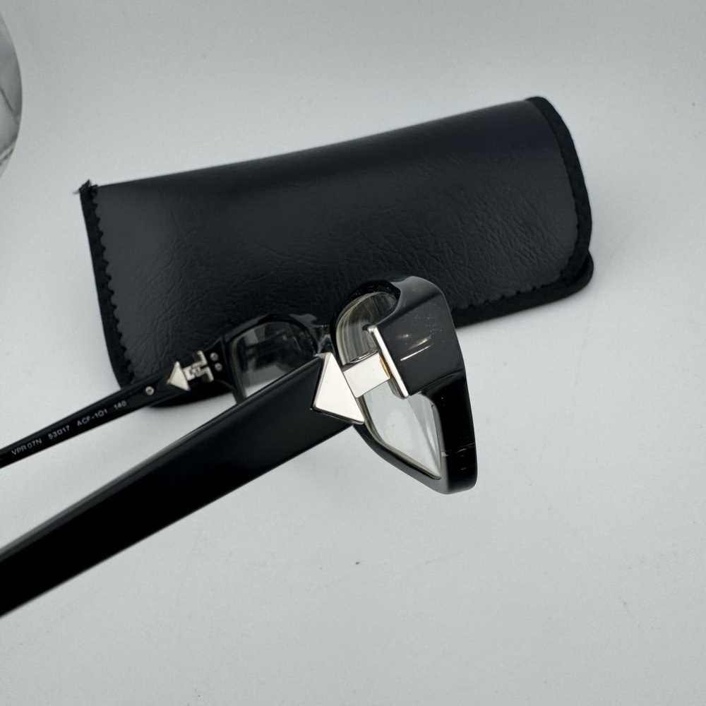Prada VPR 07N Black Rectangular Glasses with Case Frames Only‎ - Picture 5 of 12